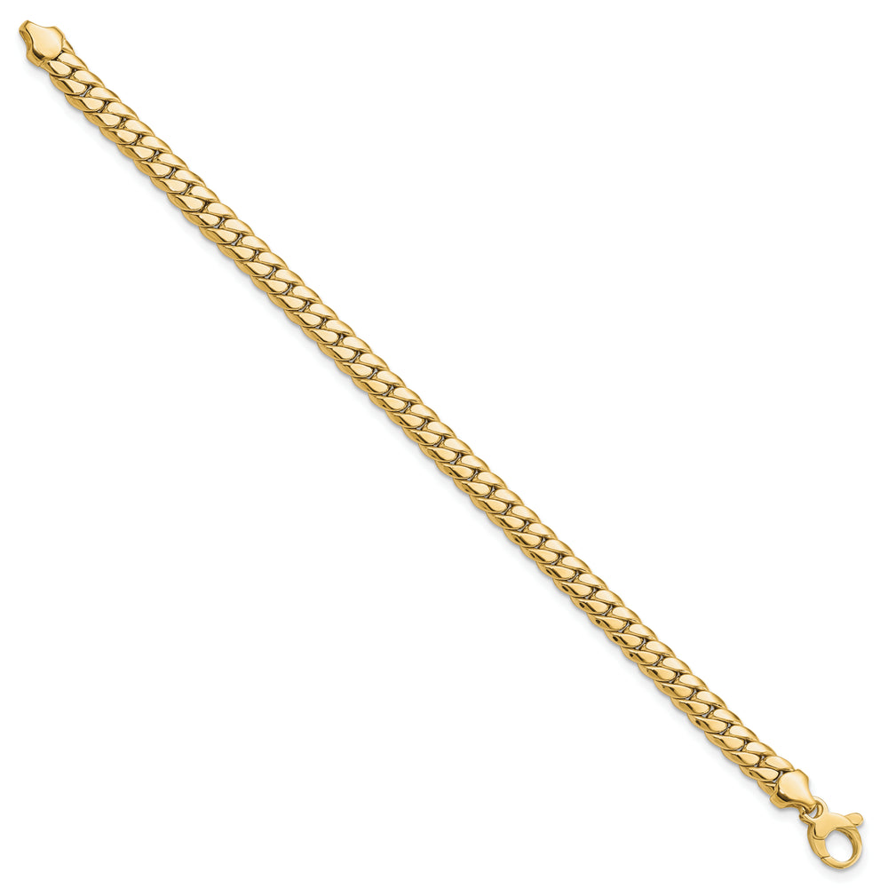 Pulsera de Enlace Fancy Pulida de Oro Amarillo de 14K