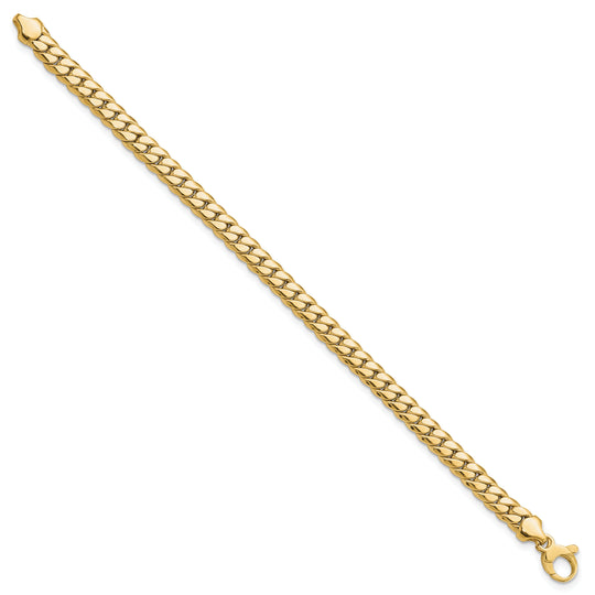 Pulsera de Enlace Fancy Pulida de Oro Amarillo de 14K