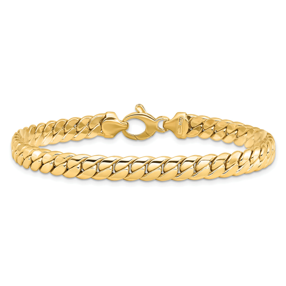 Pulsera de Enlace Fancy Pulida de Oro Amarillo de 14K