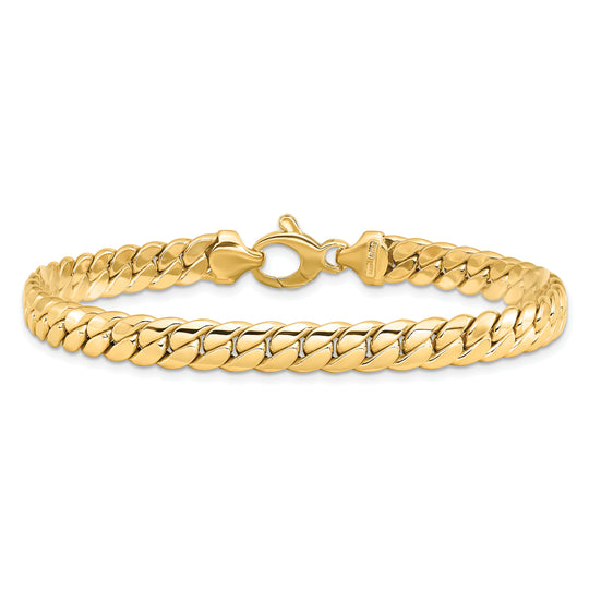 Pulsera de Enlace Fancy Pulida de Oro Amarillo de 14K