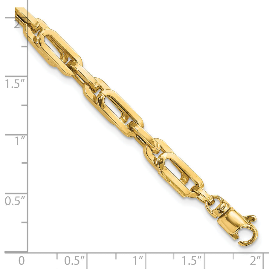 Pulsera de Enlace Elegante para Hombre 14K Oro Pulido