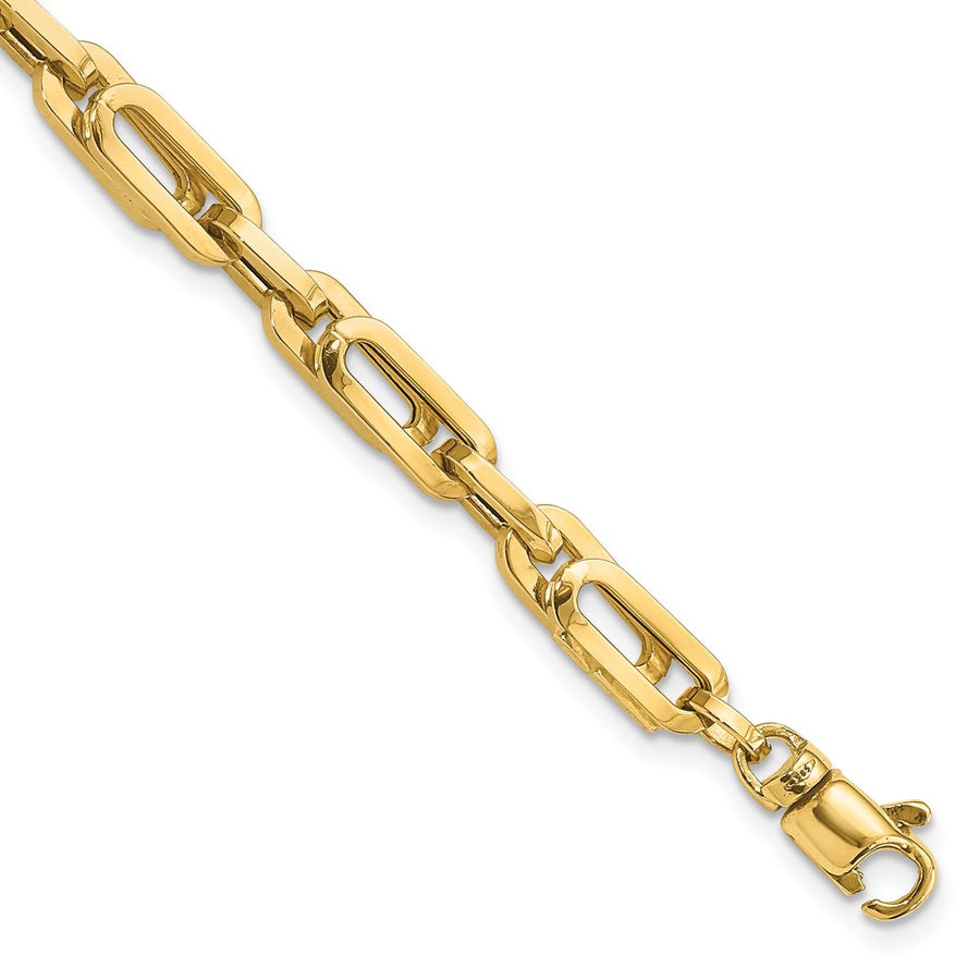 Pulsera de Enlace Elegante para Hombre 14K Oro Pulido