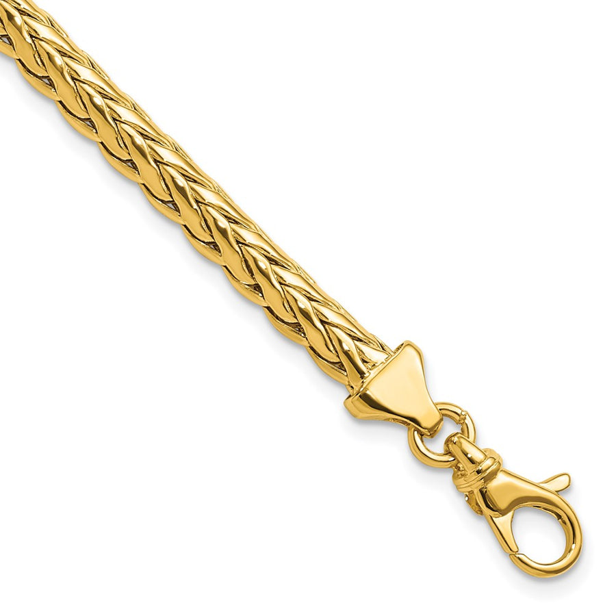 Pulsera 14K de Eslabones Elegantes Pulidos