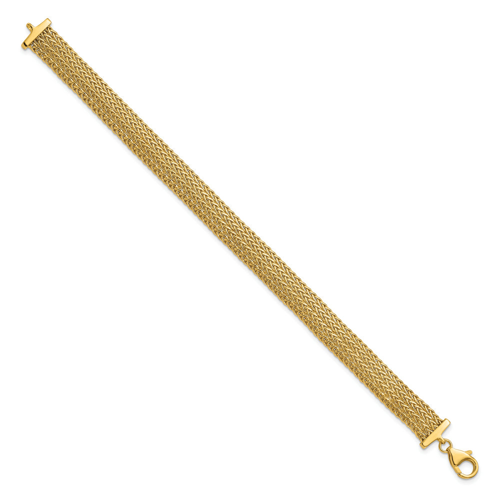 Pulsera Fancy de 14K Pulida