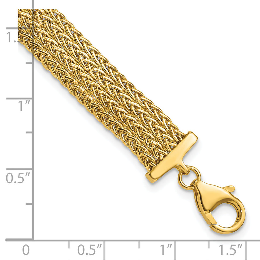Pulsera Fancy de 14K Pulida