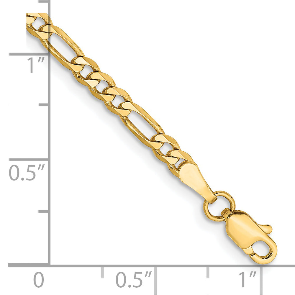 14k 3mm Flat Figaro Bracelet