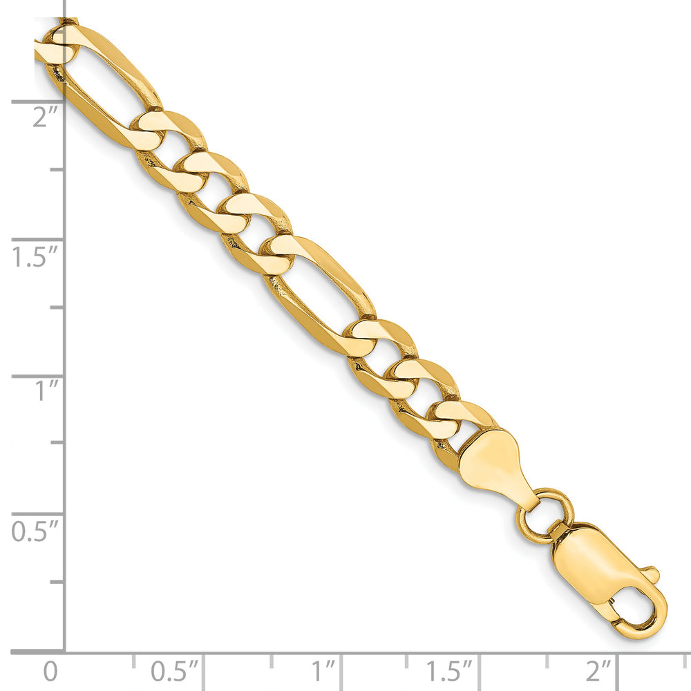 14k 6.25mm Flat Figaro Bracelet