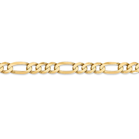 14k 7mm Flat Figaro Chain