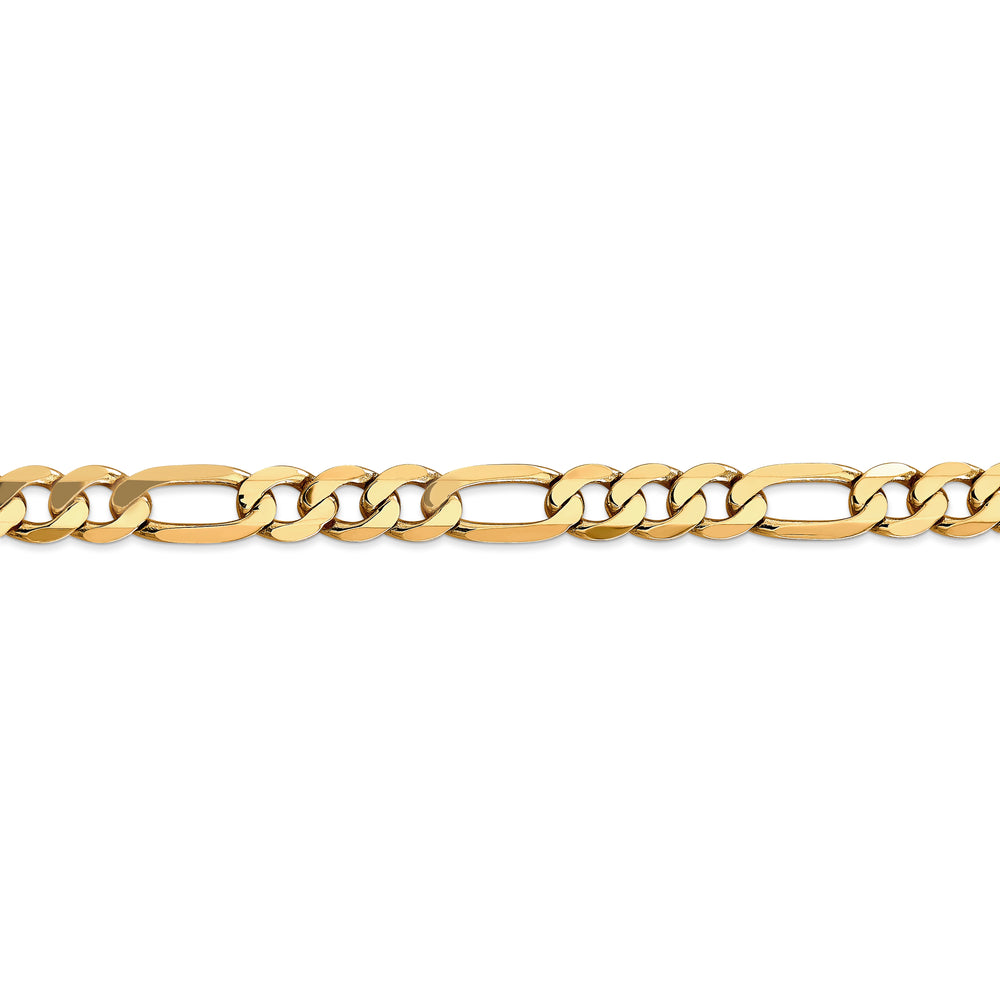 14k 7.5mm Flat Figaro Chain