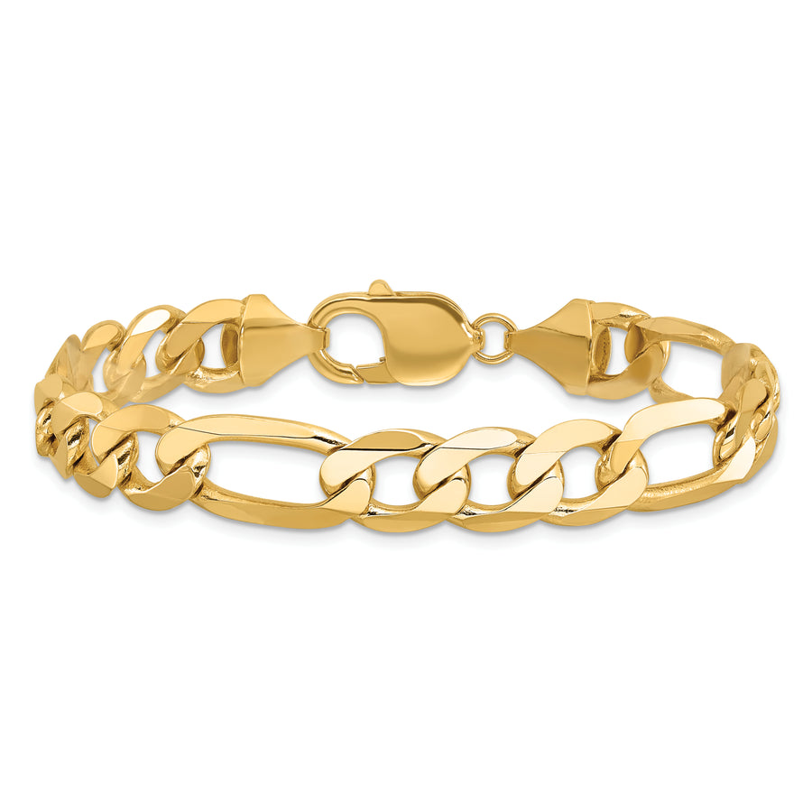 Pulsera Fígaro Plana de 14k y 10mm