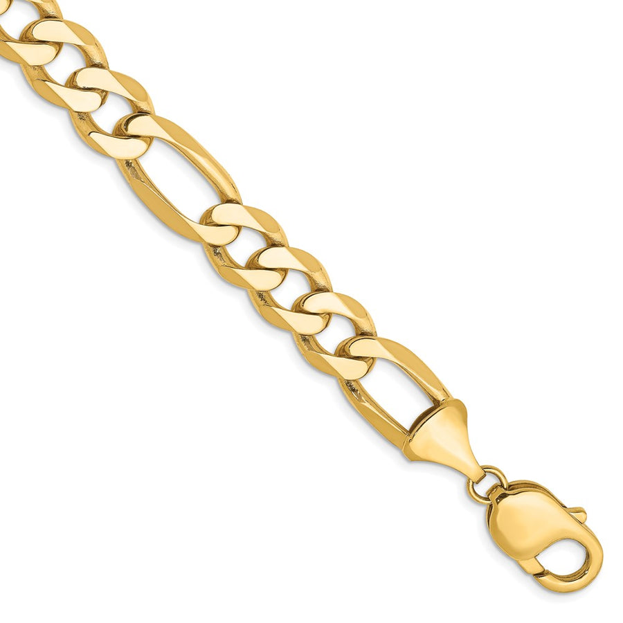 Pulsera Fígaro Plana de 14k y 10mm