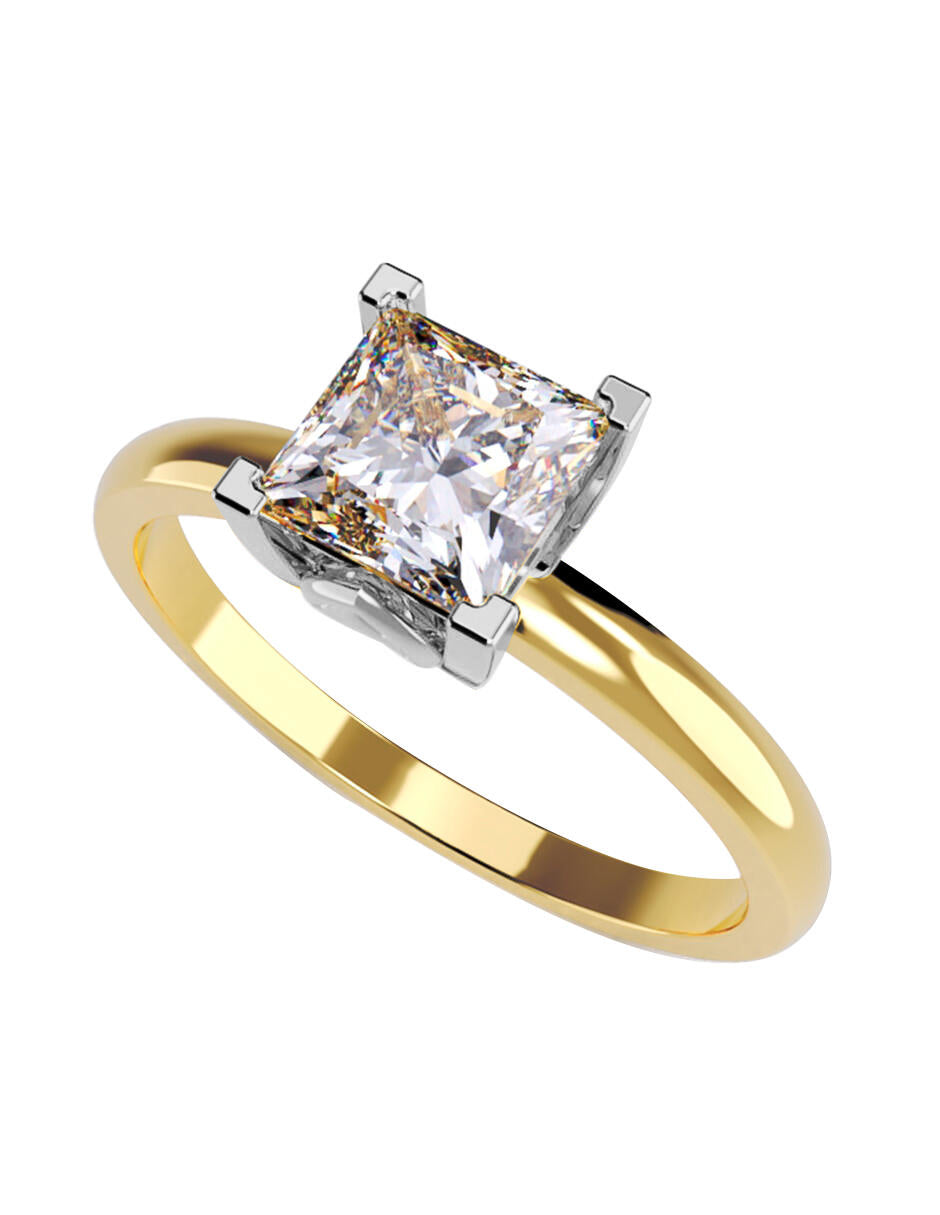 ANILLO DE COMPROMISO DE ORO 14K CON DIAMANTE DE LABORATORIO (SUSTENTABLE) 0.72 E VS1 IGI- LG725507938