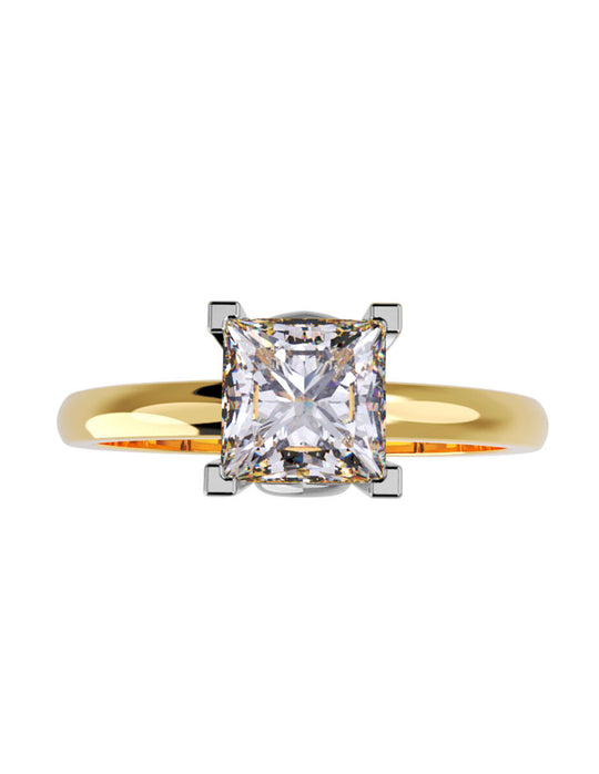 ANILLO DE COMPROMISO DE ORO 14K CON DIAMANTE DE LABORATORIO (SUSTENTABLE) 0.72 E VS1 IGI- LG725507938