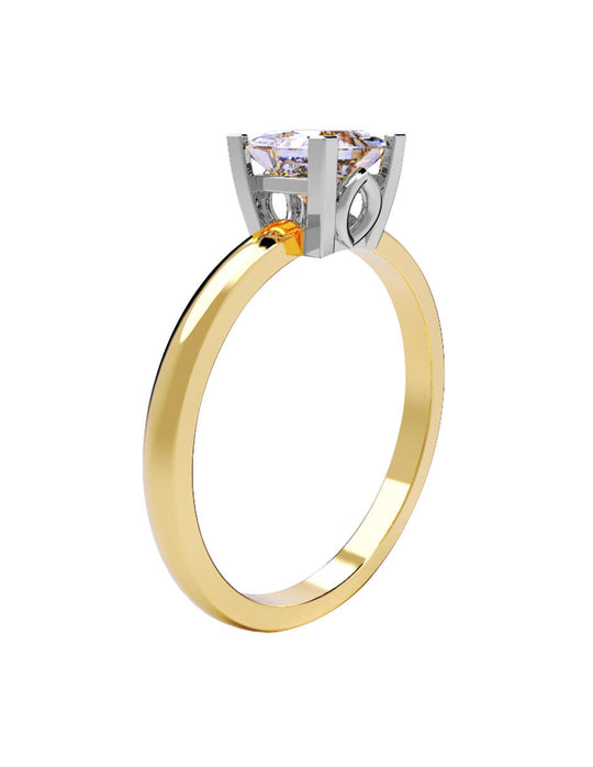 ANILLO DE COMPROMISO DE ORO 14K CON DIAMANTE DE LABORATORIO (SUSTENTABLE) 0.72 E VS1 IGI- LG725507938