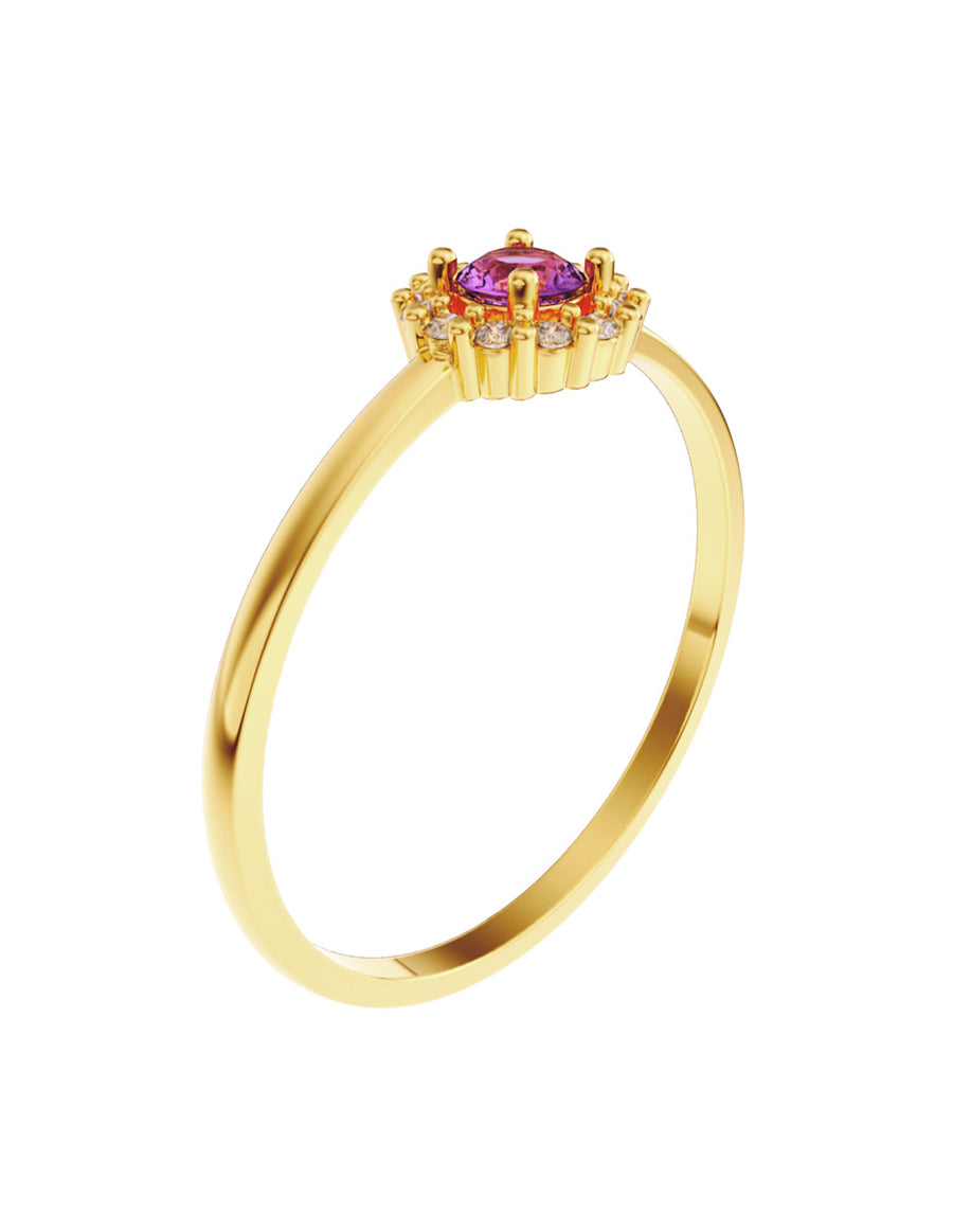 ANILLO DE ORO CON CIRCONIA