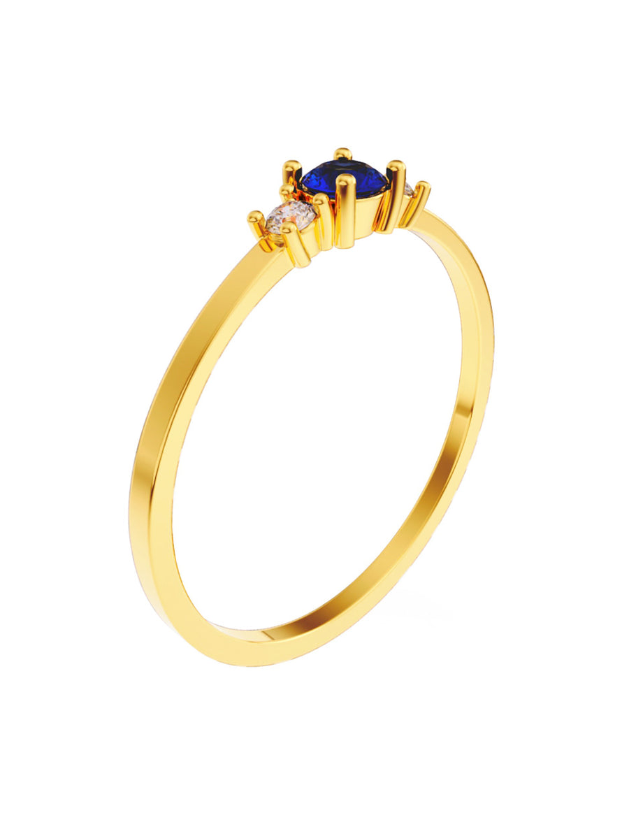 ANILLO DE ORO CON CIRCONIA