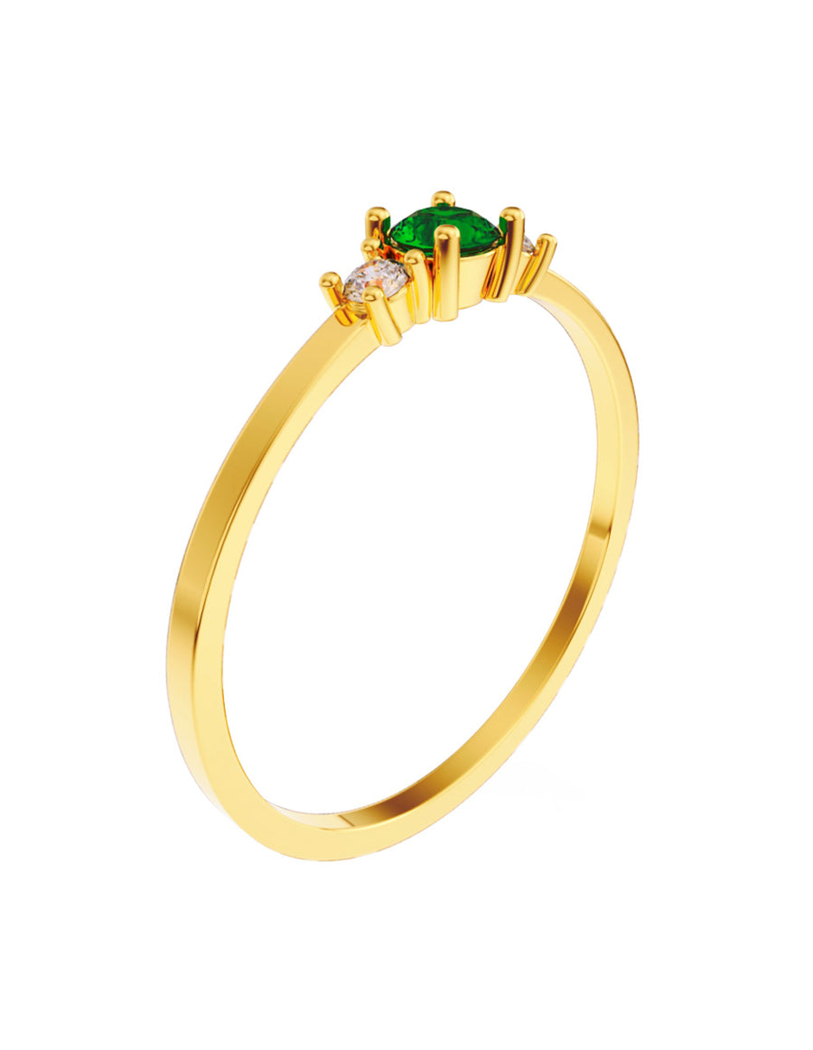 ANILLO DE ORO CON CIRCONIA