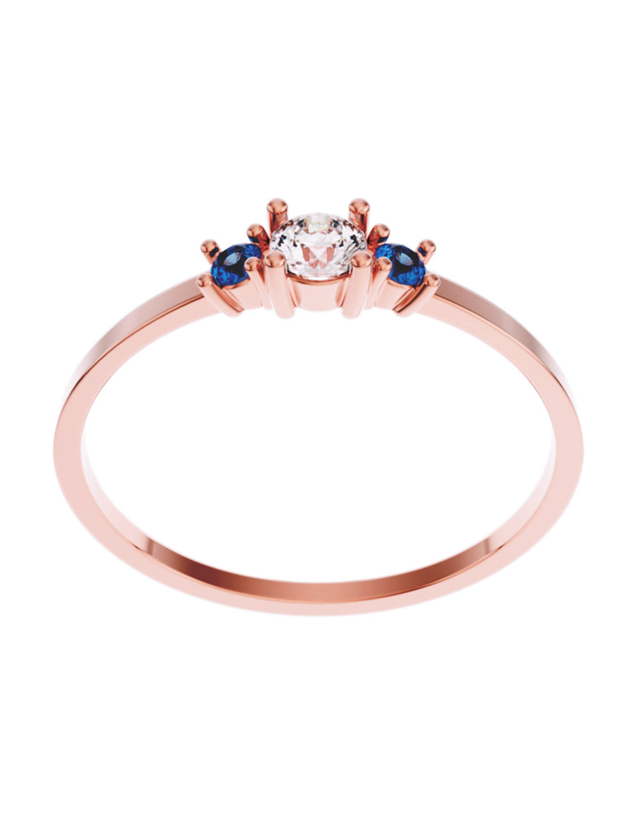 ANILLO DE ORO CON CIRCONIA