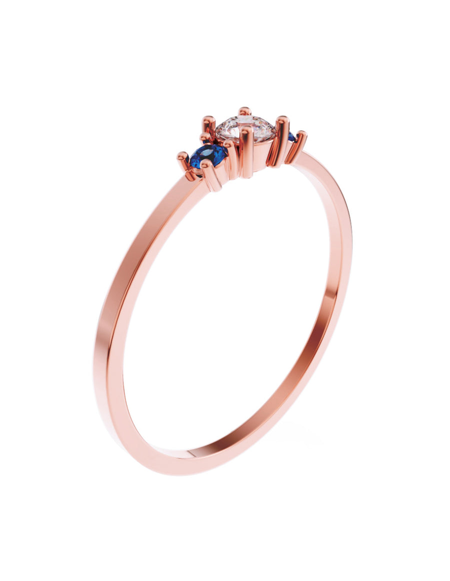 ANILLO DE ORO CON CIRCONIA
