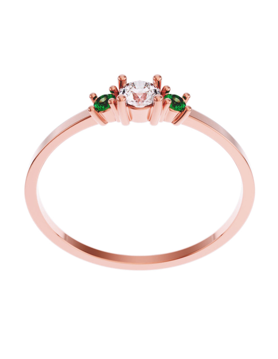 ANILLO DE ORO CON CIRCONIA