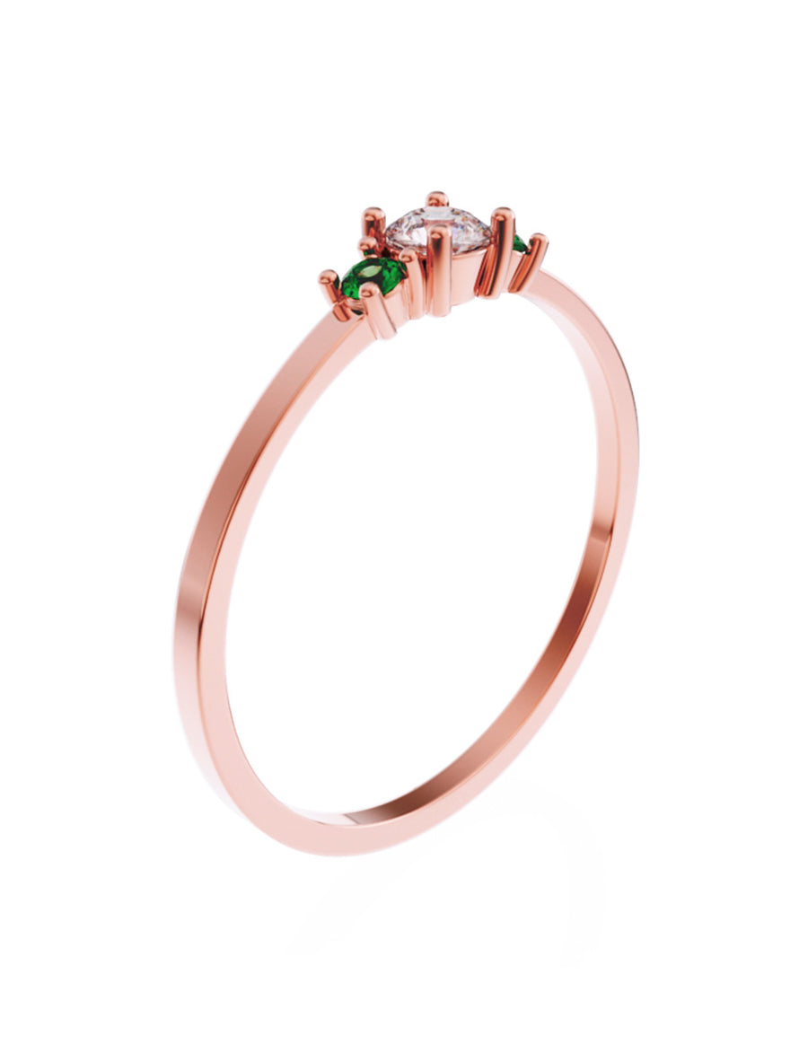 ANILLO DE ORO CON CIRCONIA