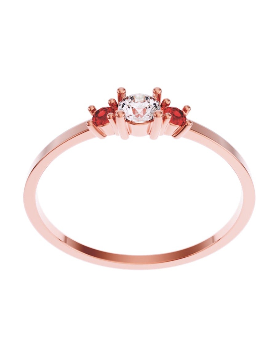 ANILLO DE ORO CON CIRCONIA