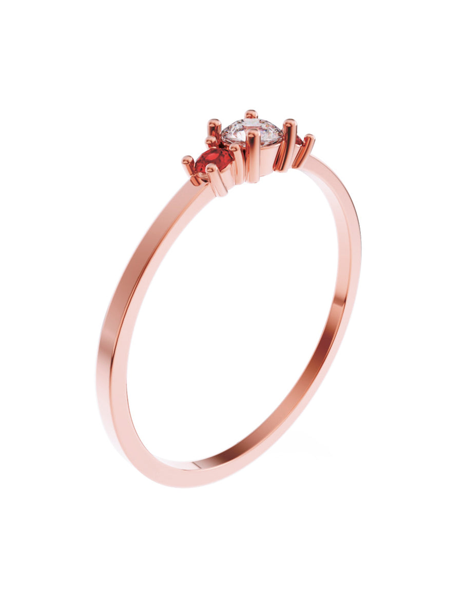ANILLO DE ORO CON CIRCONIA