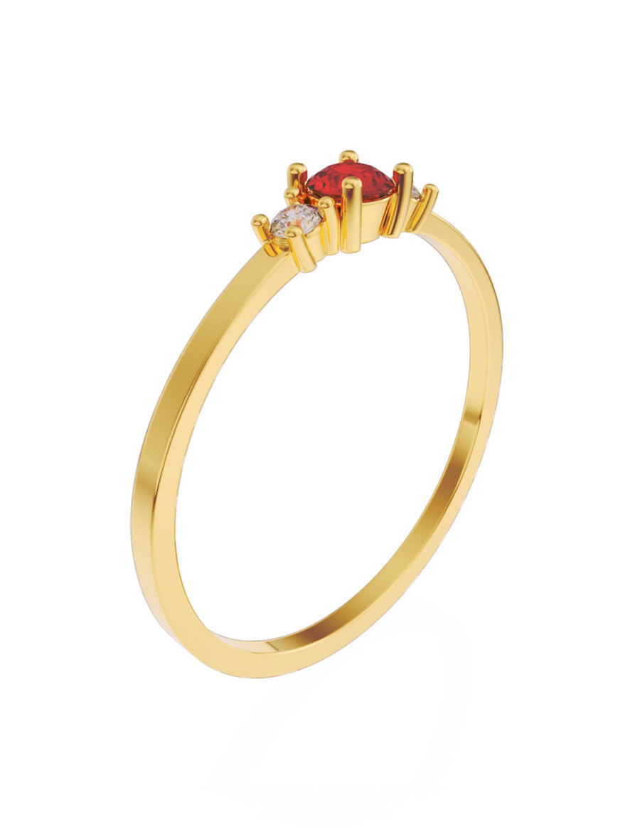 ANILLO DE ORO CON CIRCONIA