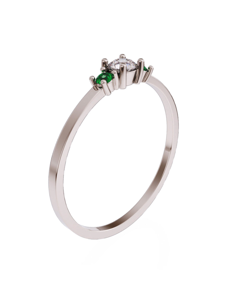 ANILLO DE ORO CON CIRCONIA