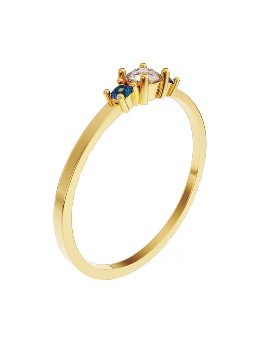 ANILLO DE ORO CON CIRCONIA