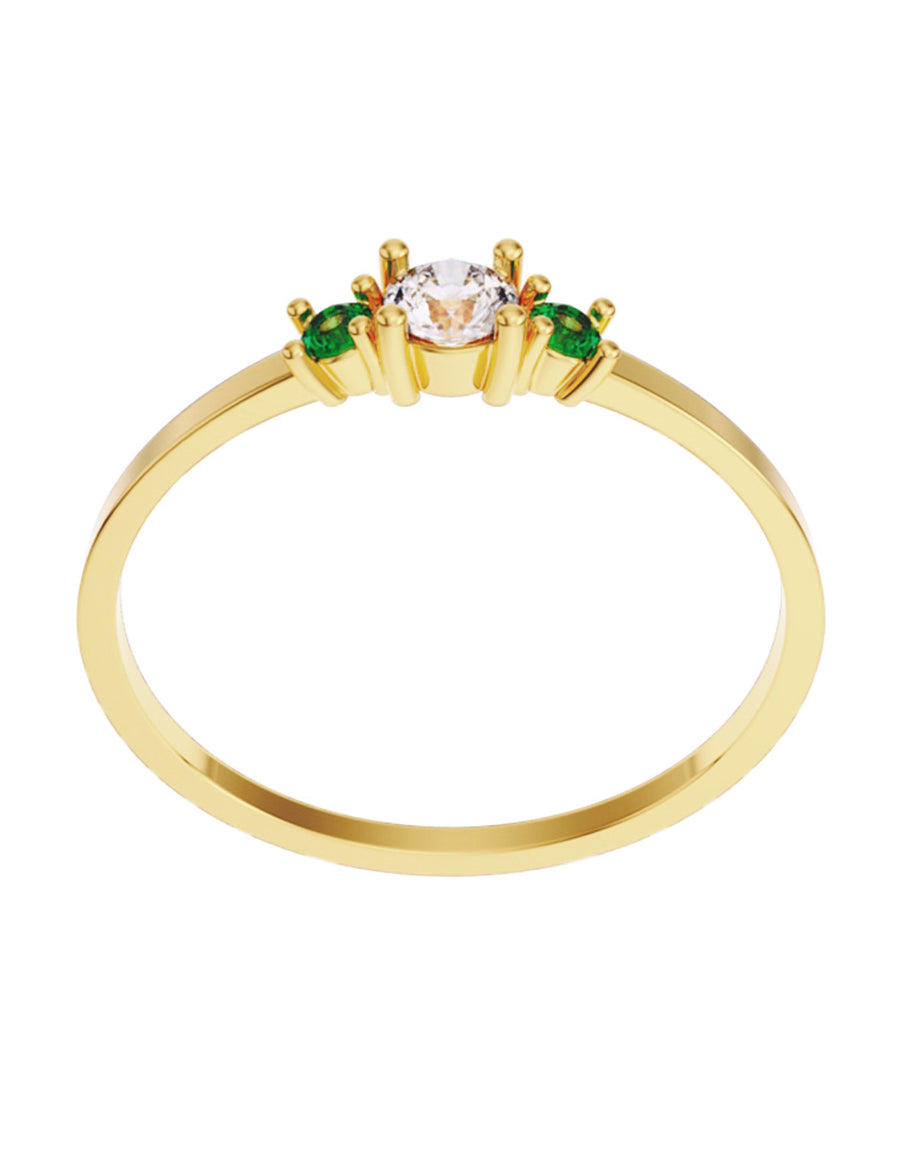 ANILLO DE ORO CON CIRCONIA