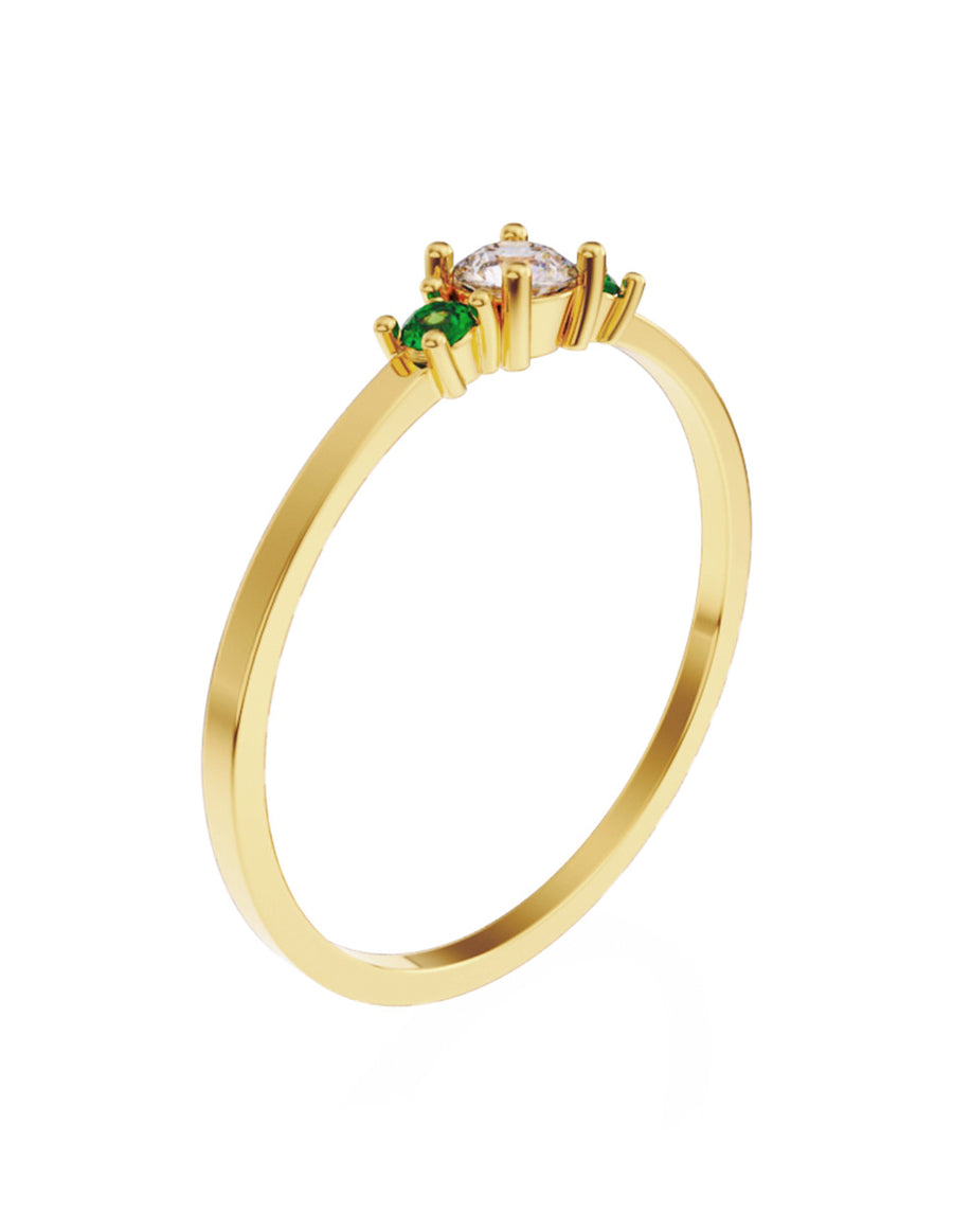 ANILLO DE ORO CON CIRCONIA