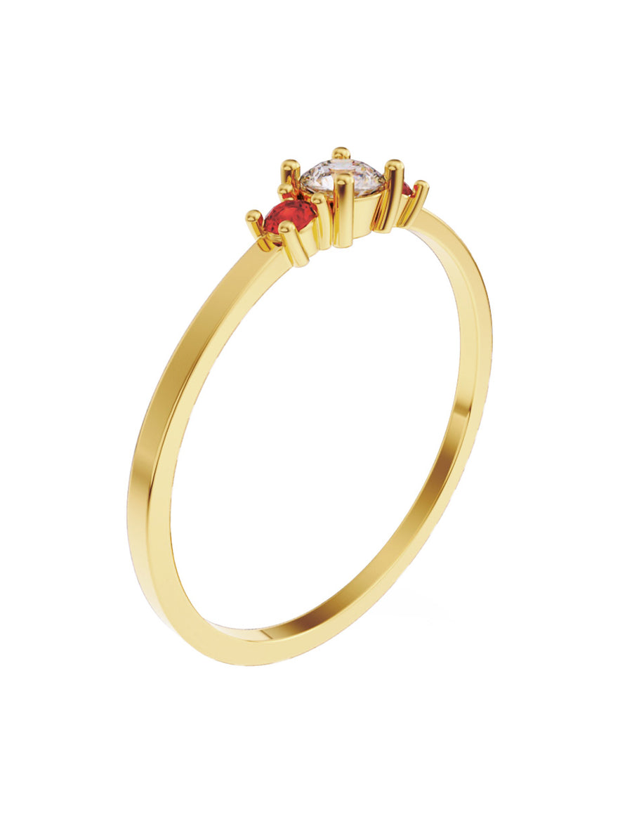 ANILLO DE ORO CON CIRCONIA