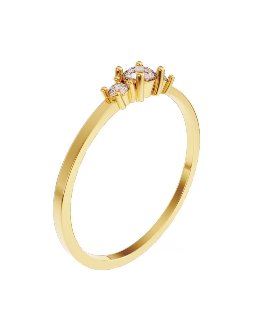 ANILLO DE ORO CON CIRCONIA