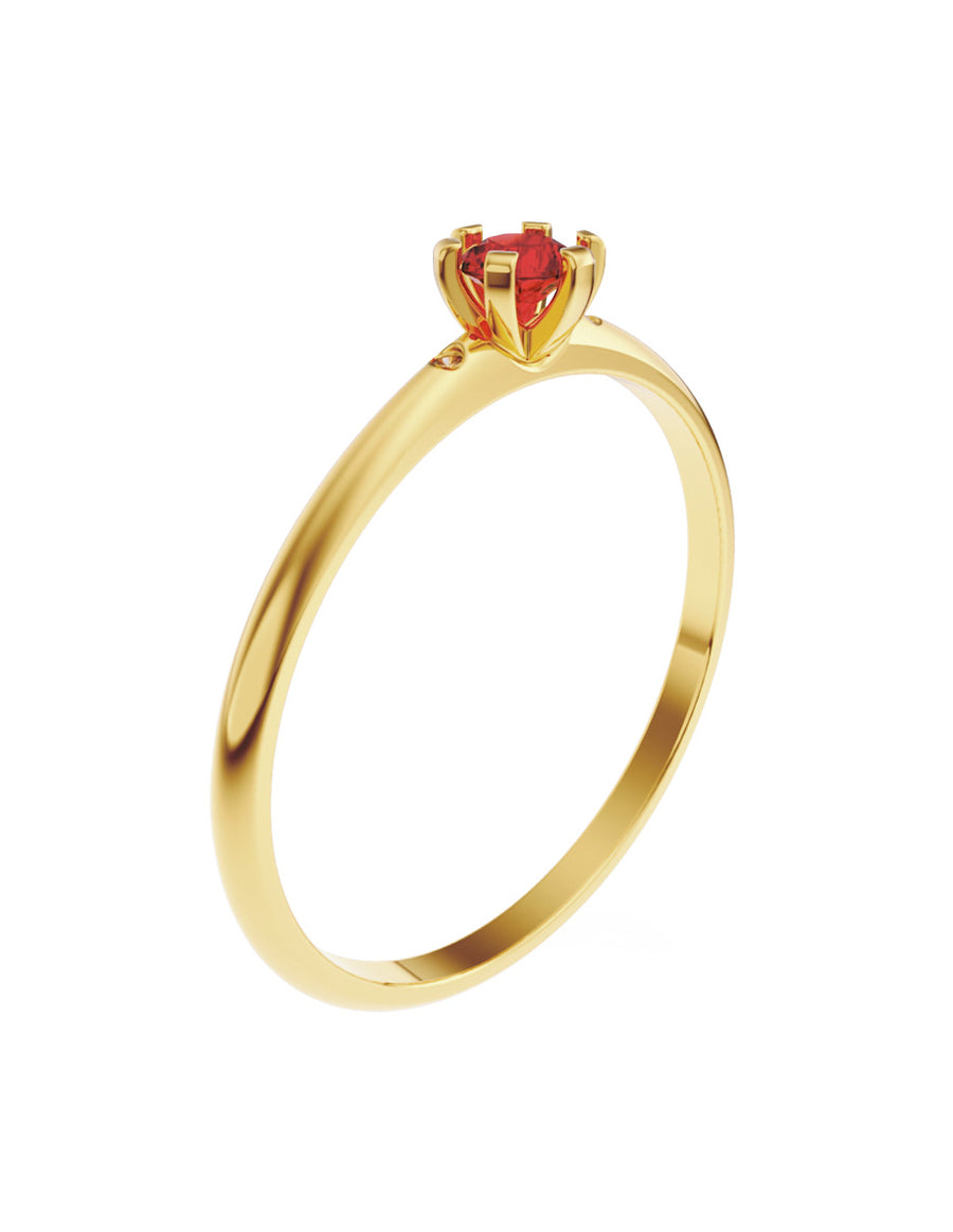 ANILLO DE ORO CON CIRCONIA