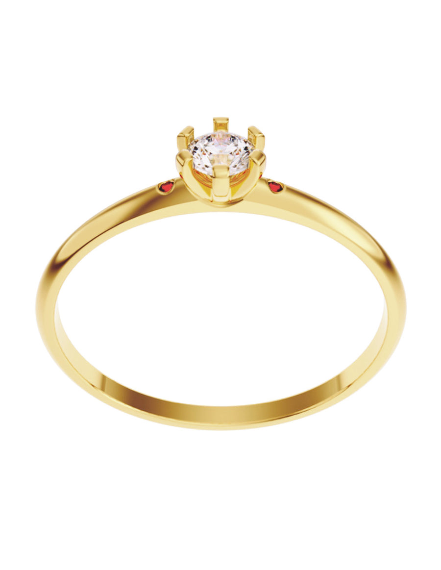 ANILLO DE ORO CON CIRCONIA