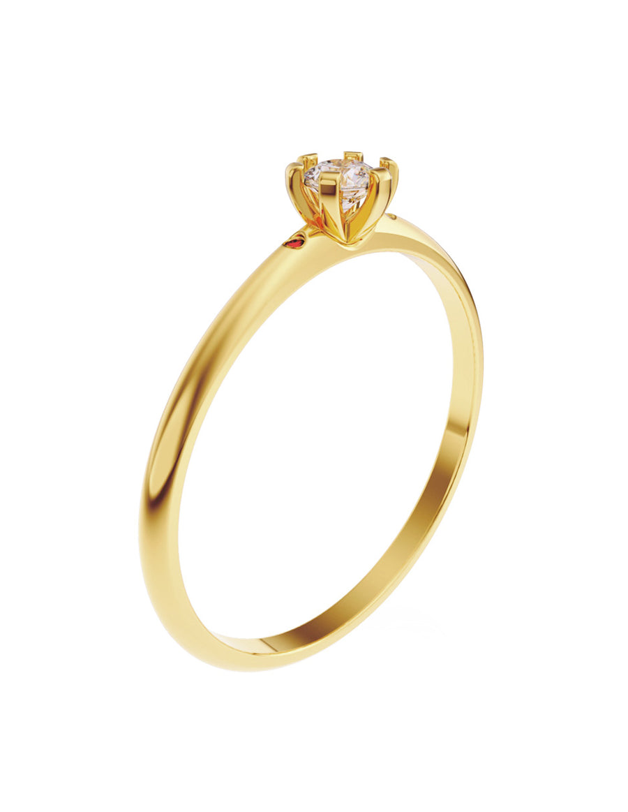 ANILLO DE ORO CON CIRCONIA