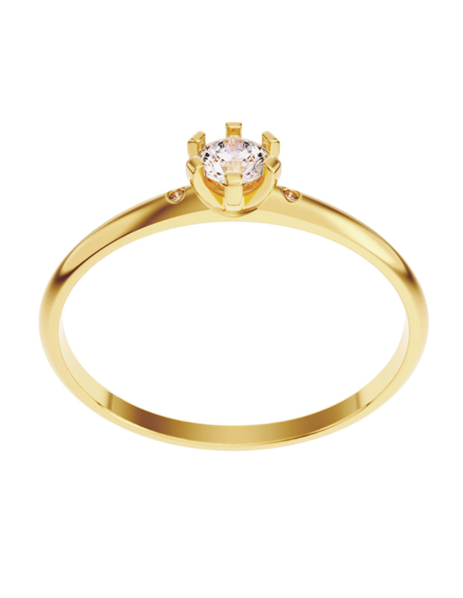ANILLO DE ORO CON CIRCONIA