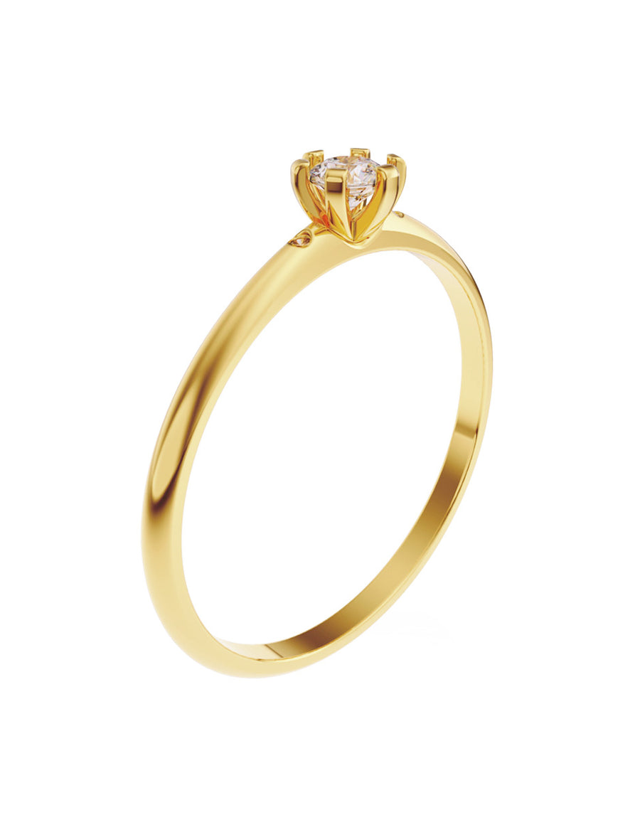 ANILLO DE ORO CON CIRCONIA
