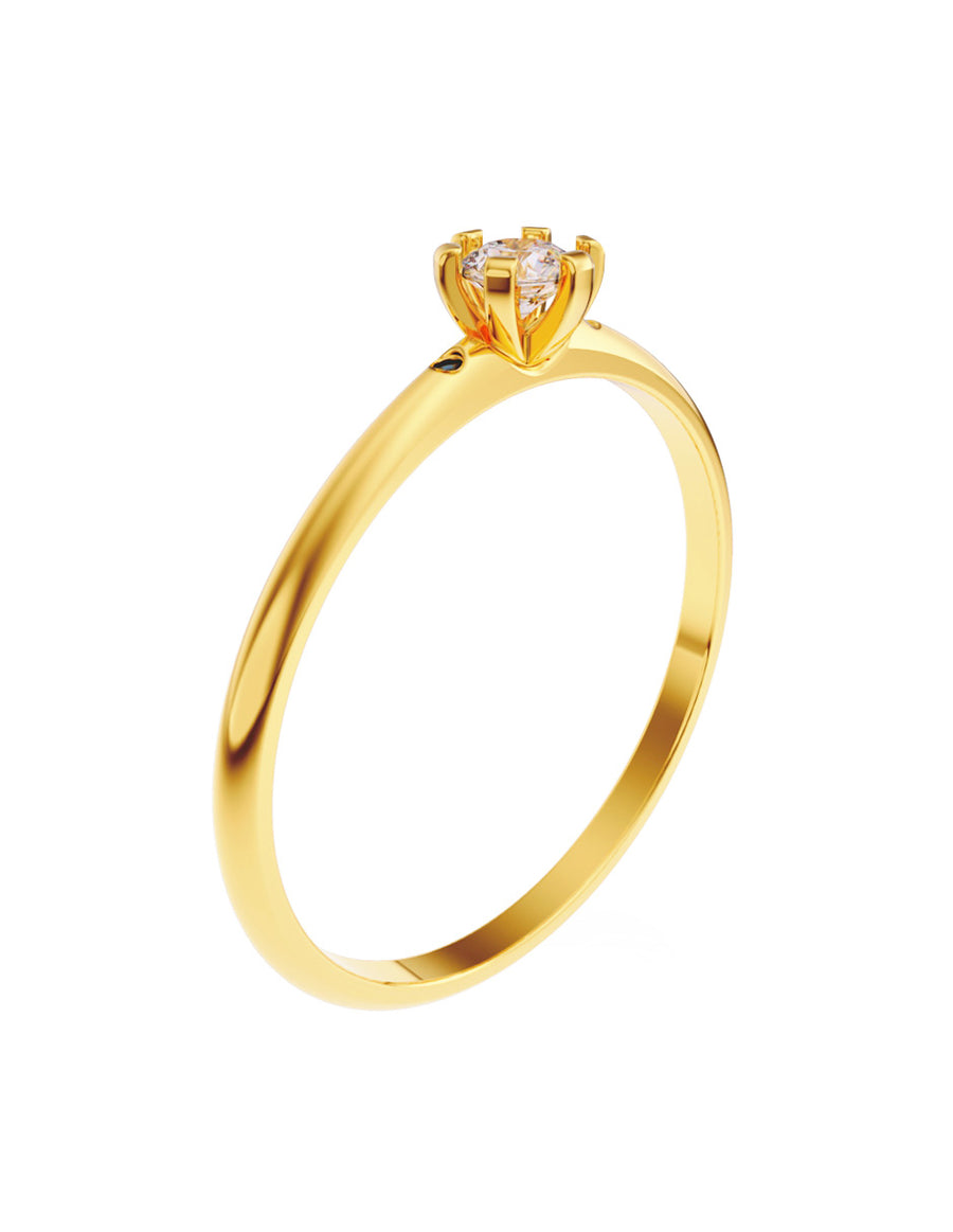 ANILLO DE ORO CON CIRCONIA