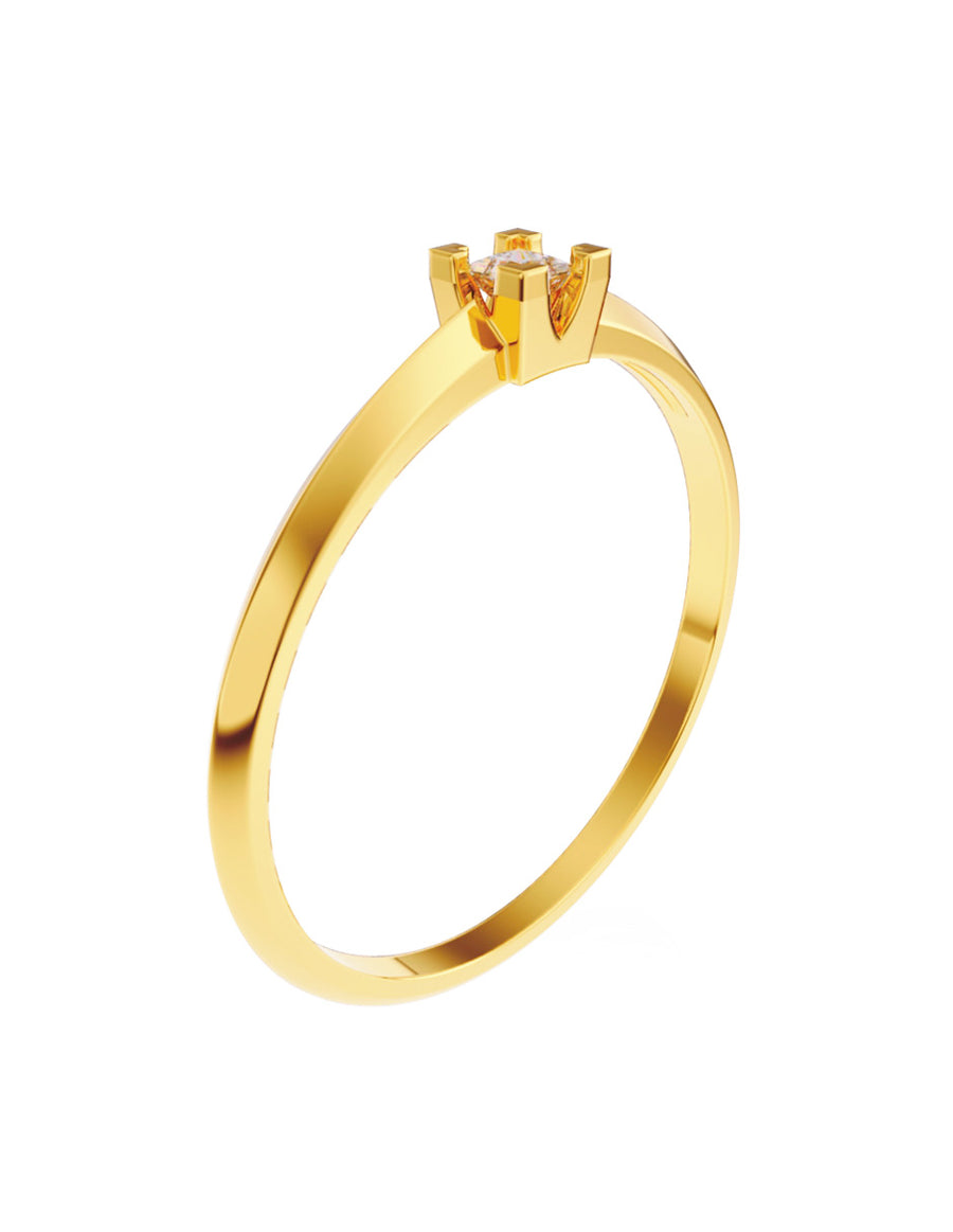 ANILLO DE ORO CON CIRCONIA