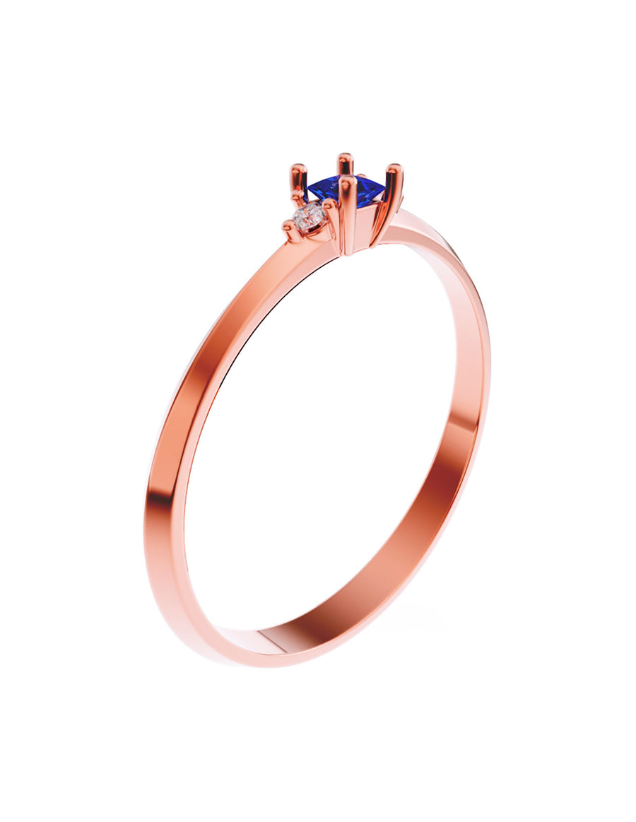 ANILLO DE ORO CON CIRCONIA