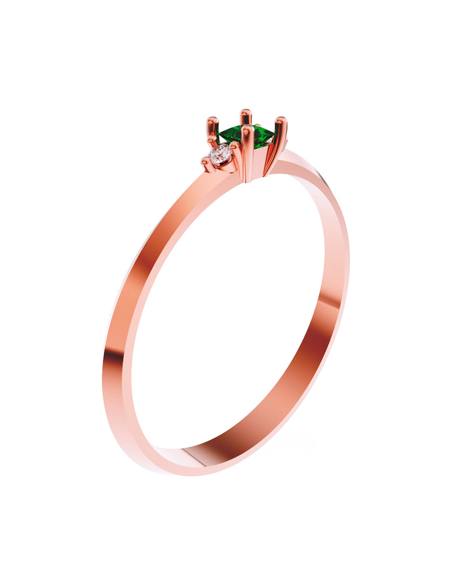 ANILLO DE ORO CON CIRCONIA