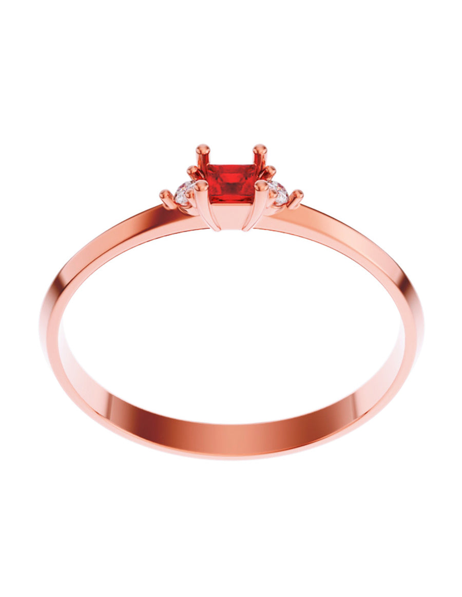 ANILLO DE ORO CON CIRCONIA