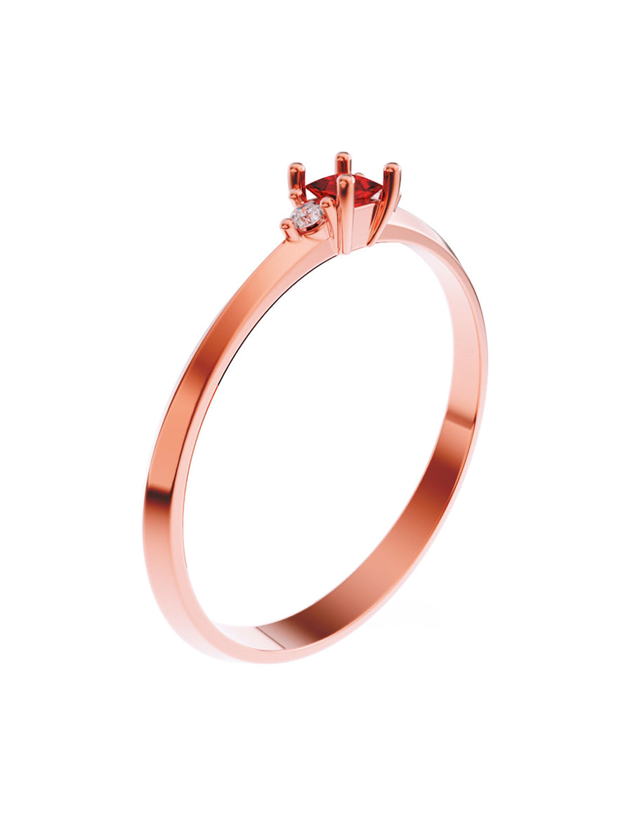 ANILLO DE ORO CON CIRCONIA