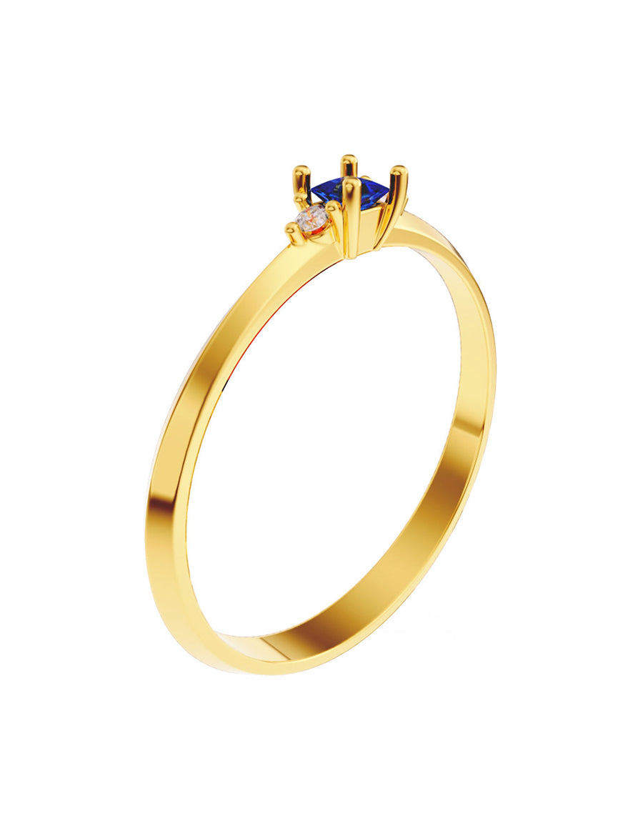 ANILLO DE ORO CON CIRCONIA