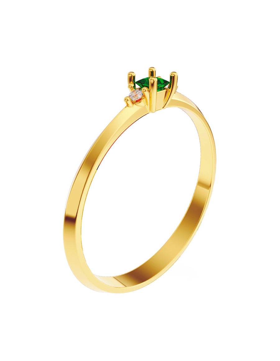 ANILLO DE ORO CON CIRCONIA