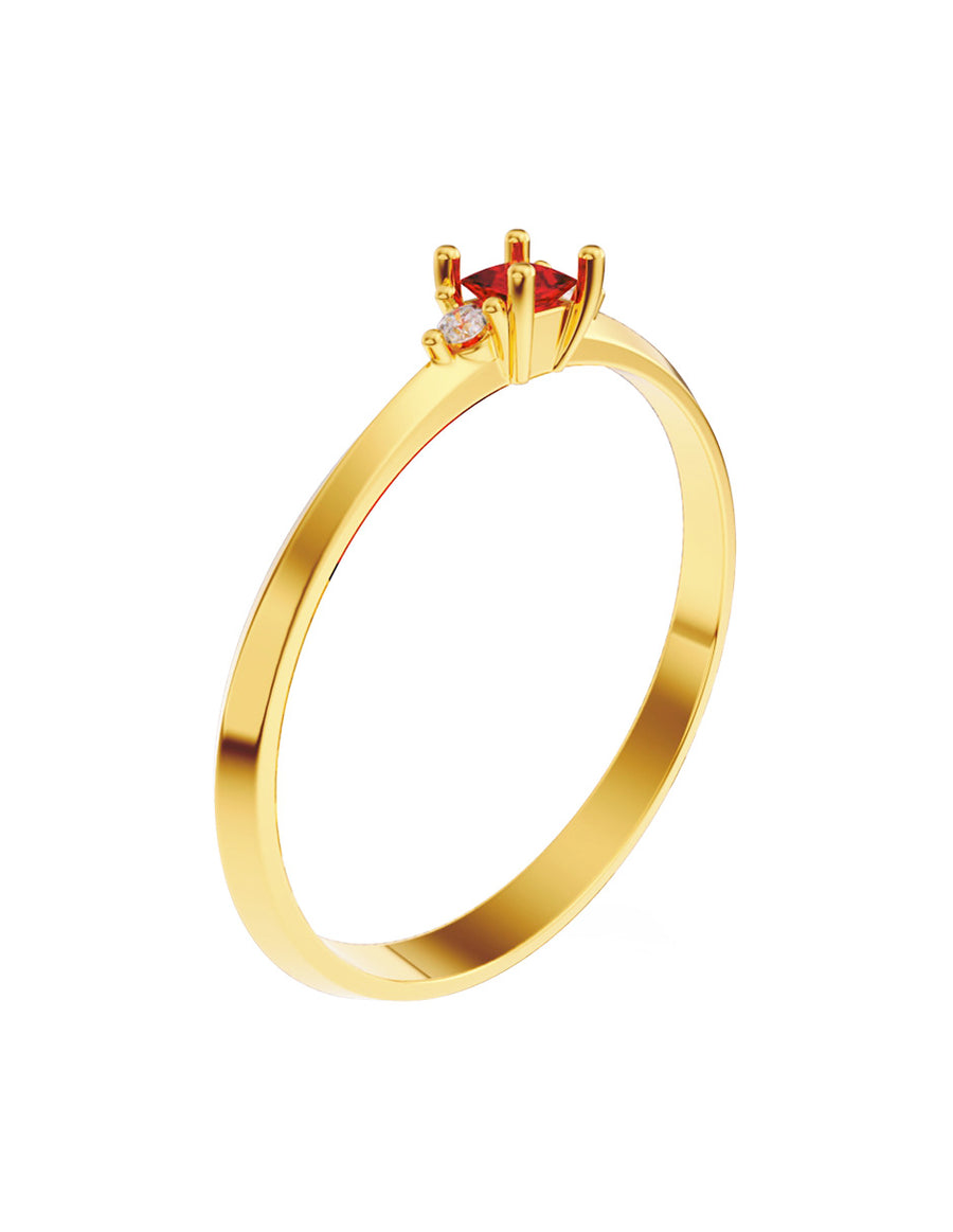 ANILLO DE ORO CON CIRCONIA