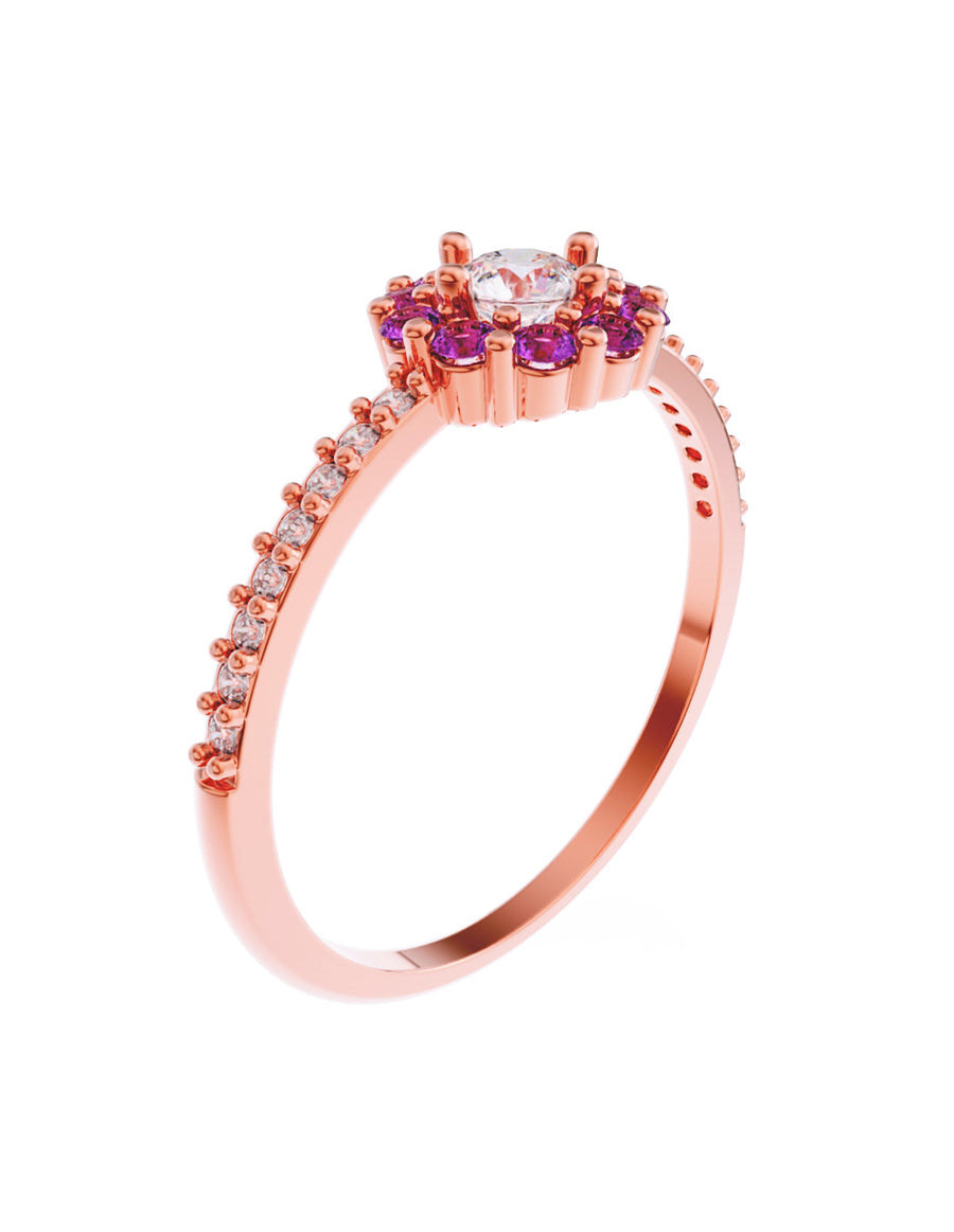 ANILLO DE ORO CON CIRCONIA