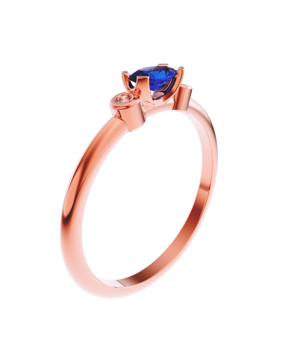 ANILLO DE ORO CON CIRCONIA